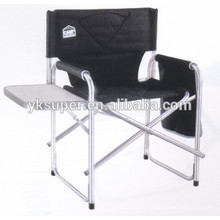 Chaise de chantier pliante en aluminium avec tasse et chaise de chaise côté / toile